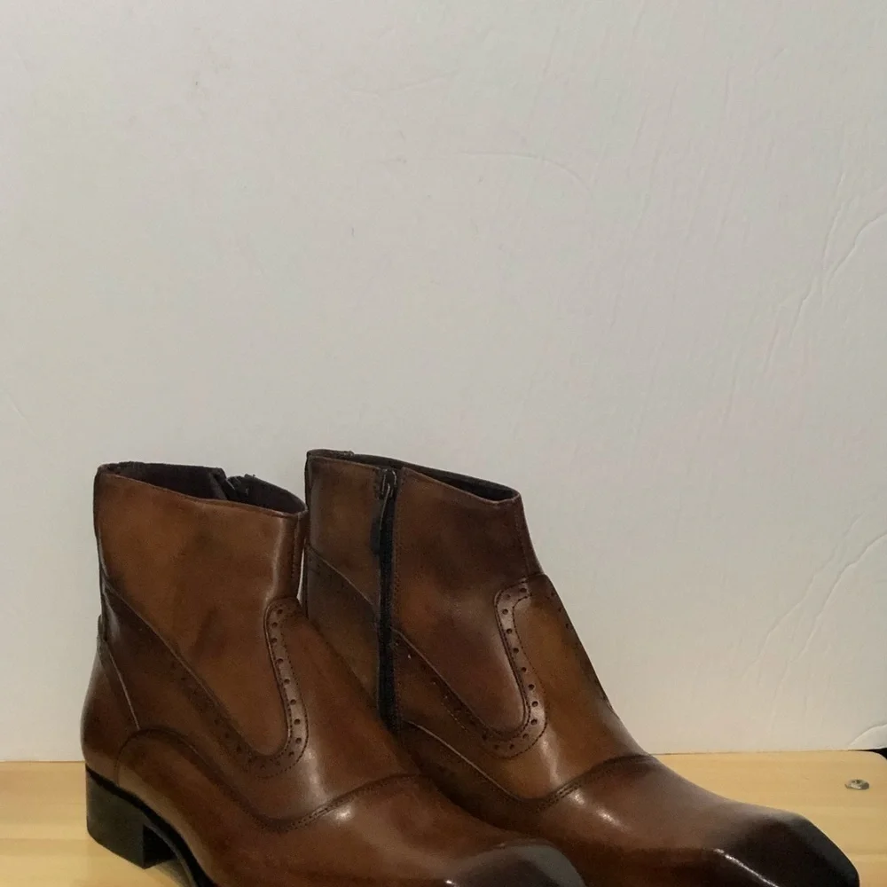 Emilio Franco ankle boot side zipper cognac